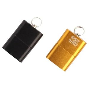 Ultra-thin Mini Aluminium Alloy 480 Mbps USB 2.0 T Flash TF Micro SD Memory Card Reader Adapter