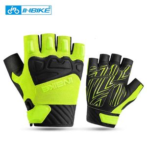 Inbike Summer MTB Cycling Gloves Gel Padded Half Fing Finger Bicycle for Men Breattable Outdoor Sport Bike Accessories 240402