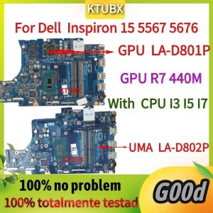 マザーボードlad801p lad802p、dell inspiron 155567 5567ラップトップマザーボード、bal20、cn02pvgt 02pvgt、i5 i7 cpu r7、m445、gpu