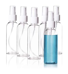 200 st 2oz 60 ml Fine Mist Bottle Pet Clear Refillable Plastic Mist Parfym Spray Bottle With Mist Sprayer Pump2092731