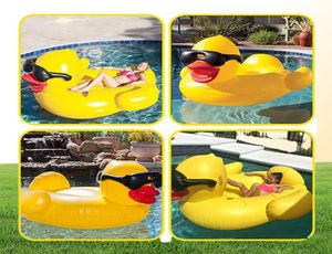 Piscina inflável flutua as jangadas nadando amarelo com alças espetadas piscinas de PVC gigantes