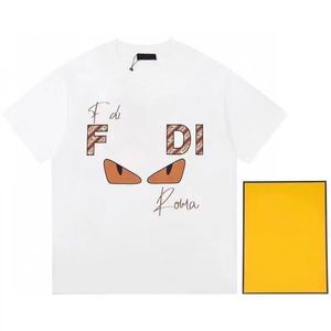 2024 Italiensk herres designer sommarpolo skjorta tryckt brev tryck lyxiga kvinnors korta ärmmar av mäns bomullstecknad t-shirt mode korta män och kvinnors skjortor