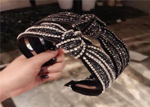 Lyx Rhinestone Party Hair Bands mode enkel stil tjej pannband designer kvinnor hårband för natt club6307264