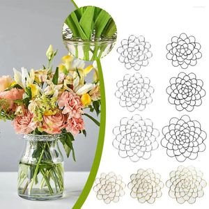 Vaser spiral ikebana stamhållare rostfritt ståltråd blommor ordförande verktyg