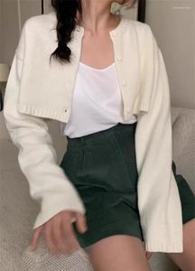 Maglioni da donna maglioni per donne 2024 Fashion coreano top solido top corto giacca cardigan a maglia casual a maglia Sueter Coat Cropped Pull Femme