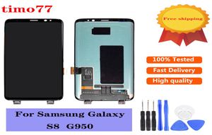Original 100 Testade LCD -paneler Display Touch Screen Digitizer Ersättningsdel för Samsung Galaxy S8 G950 G950A G950F G950T G950V7418571