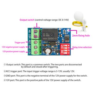 12 Volt Timer Relay On-Off Automotive Digital Delay Relay Electric Delay Timer Switch Cycle Time Delay Module YS-RT1C YS-RT1T