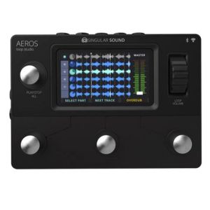 Mixer Aeros Loop Studio 6 Track Stereo Looper Pedal with Touch Enabled Screen Hands Free Mixing and Simultaneous Parallel