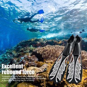 Snorkling fenor set långa flippor bra rebound flexible med justerbar huvudrem dykning set anti slip snorkling set med