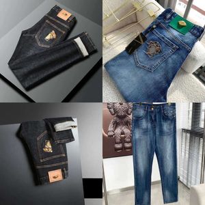 Jeans soltos masculinos vers designers BULTO CASual Longo Button banhado a ouro Man Jeans folgados para homens