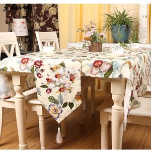 Table Runner 2024 Fashion American Rural Style Floral Print & Placemat For Wedding Decoration El Or Bar