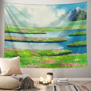 Tapestries Fantasy Landscape Tapestry Wall Hanging For Teen Girls Bedroom Living Room Dorm Party Decor - Spring Scenery