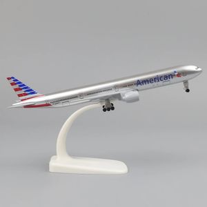 Metal Aircraft Model 20 Cm 1 400 United States B777 Replica Alloy Material With Landing Gear Toys Collectibles Birthday Gift 240328