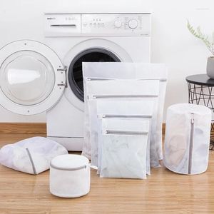 Laundry Bags Mesh Bag Coarse Net Fine Wash Underwear Bra Clothes Basket Organizer Zipper Washing Household