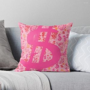 Pillow Pink Dollar Sinais Jogam decoração de Natal para capas domésticas decorativas