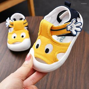 First Walkers Cartoon Baby Kids Canvas Shoes 1-4T Toddler Anti-collision Soft Sole Girl Boy