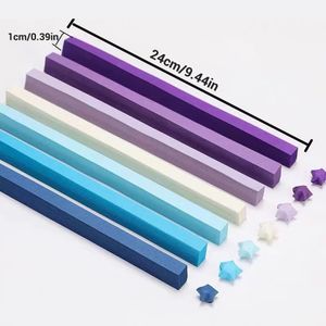 DIY Hand Arts Origami Stars 540Sheet Paper Strips Folding Paper Colorful Double Sided Lucky Star gift Origami Make Home Decor