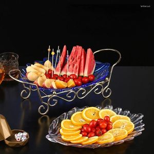 Plates Creative Feather Fruit Platter Household El Ktv Dedicated Snack Acrylic Basin Holder Set Simple Style Dessert Plate