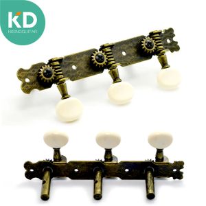 Cables KD Classical Guitar Tuning Peg Antique Bronze Guitar Pegs Oval Button Machine Head Guitar Repair Parts Accessories