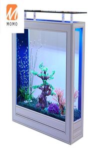 Aquarien leichte Luxus -Fischtank Wohnzimmer Hausboden Große mittlere Subarä -Bildschirme Glas Aquarium ökologische Änderung Wasser 7743771