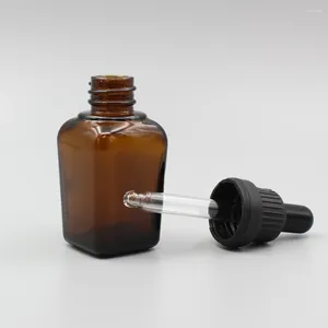 Storage Bottles Wholesale 20ml Oil Dispenser Glass Bottle Skincare Container With White Tamper-evident Dropper Top