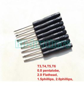 Nowy czarny śrubokrętny śrubokręta T3 T4 T5 T6 08 Pentalobe 15 Phillips 20 Phillips 20 Flathead Substervers Factory WHO 1002735741