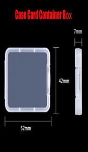 DHL Memory Card Case Box Protective Case för SD SDHC MMC XD CF Card Shatter Container Box White Transparent5319642