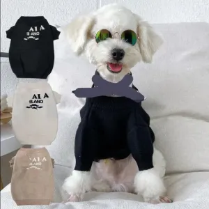 Designer Roupos de cães Pets Supplies Autumn e Winter Roupas de pet -colete Cat, Teddy Bomei Schnauzer Winter Heart Sweater Trendy Sweater