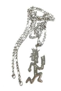 Цепи 1pcs ICP Серебряное серебро с большим заграбленным топором Человек -шарм Juggalojuggalette Ожерелье из нержавеющей стали ювелирные изделия n Chain 4mm 9136637