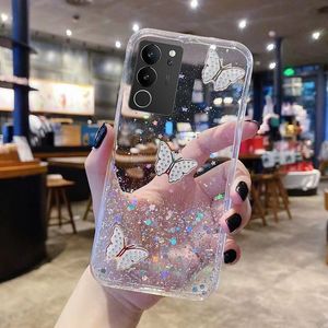 Ready Stock Phone Case for VIVO V29 Pro 5G Luxury Starry Sky Butterflies Transparent Soft Back Cover