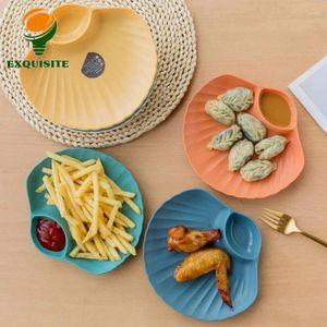 Plates Small Vinegar Taste Board Snack Plate For Sushi Breakfast Dried Fruit Dessert Sauce Seasoning Dish Shell Shaped Creative