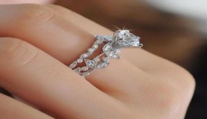Victoria Wicek Brand Classic Luxury Jewelry 925 Sterling Silver Round Cubic Zirconia Crystal Gemstones Wedding Women Bridal Leaf R9370024