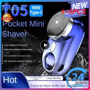 Shaves 1 ~ 5pcs Razor elétrico para homens Minishave portátil USB Pocket Electric Mini Zao Shaver Barba Trimmer Razor Portátil Electric