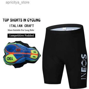 Shorts de ciclismo 2024 Nova equipe New Cycling Pants Gel Pad Bib Bicyc Shorts MTB Roupção rápida seco Men Bike Sport Wear Bicyc Licra L48