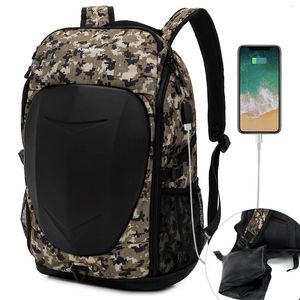 Backpack Kingslong Men Motorcycle School Bags Tactical Business Sports Viagem com USB e porta do fone de ouvido