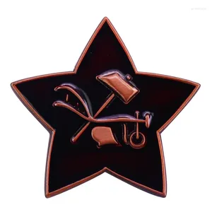Broschen sowjetische Armee Red Star Emaille Pin russische Militärinsignien Arbeiter und Bauern Zubehör