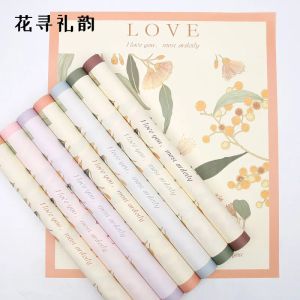 Lifestyle 20 Sheets Garden Series Wrapped Flower Paper Ins Style Valentine's Day Bouquet Wrapping Paper Flower Shop Floral Wrapping Paper