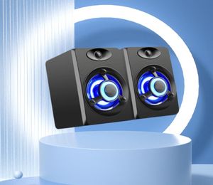 مكبر صوت سلكي USB LED LED LED LEATPHING MEDOURES COMPUTER MENED BASS STEREO MUSIC PLAWER SOUND FOR