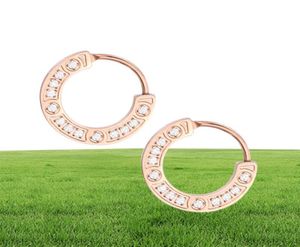 Love Single Earring for Women Ladies Hoop Huggie Stud Screw Marking 316L Titanium Steel Famous Brand Designer Jewelry with InsCr8372849