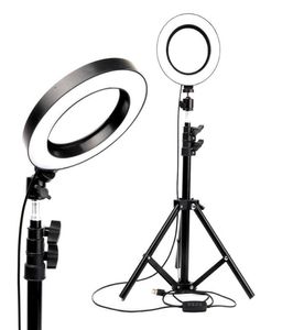 Внутреннее осветительное светодиодное кольцо с светодиодным кольцом Po Studio Pography Dimmable Video Lamp для селфи для макияжа с помощью штатива Holder8668878