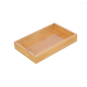 Tebrickor naturliga bambu gongfu serverande bricka hem bord vintage trä pall platta plattan hållbar