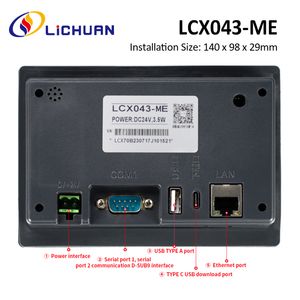 Lichuan HMI 4.3インチタッチスクリーンCNCコントローラーサポートEtherCat RS485 RS232 RS422