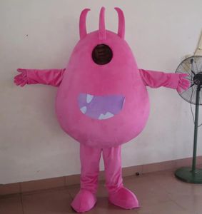 Halloween The Head Pink Germs Bacteria Mascot Costume Halloween Christmas Fancy Party Cartoon Caratteri Atmosfera da donna per adulti Donne Dress Dress Carnival Unisex Adulli