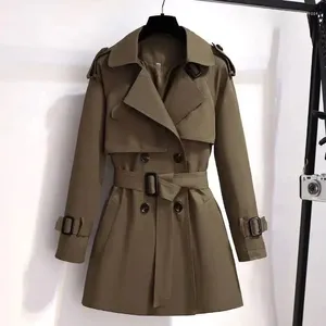 Women's Trench Coats Short Windbreaker Small Woman Medium Long British Temperament Thin 2024 Spring And Autumn Fashion High-End Coat Female