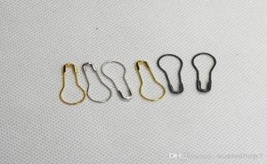 1000 PCs Bulbo Gourd Pearshaped Brass Safety Pins Black Silver Gold Bronze Color9821179