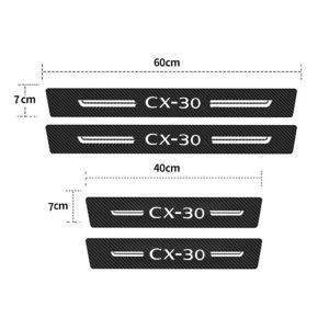 マツダCX30 CX-30ロゴ2023リアトランクドアバンパーガードアンチスクラッチステッカーのための車のしきい値テープドア保護トリム