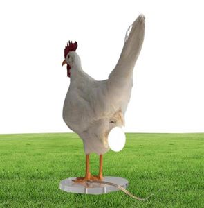 剥製鶏のランプ装飾客室ナイトライトシミュレーション飼育雌鶏ライトアニマルチキンエッグランプパーティーホームデコレーション8711320
