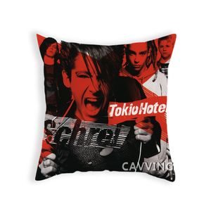 Tokio Hotel 3D Polyester Polyester Decorative Brophases Throw Pillow Capa Square Zipper Casos Fãs Presentes Decoração de casa P01