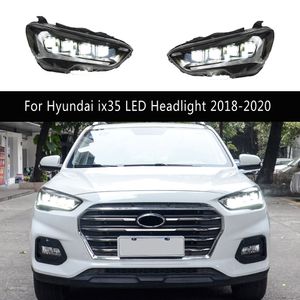 Streamer Turn Signal Indicator DRL DAYTIME RUNNING LIGHT FÖR HYUNDAI IX35 LED-strålkastarenhet 18-20 Huvudlampa biltillbehör