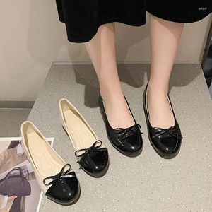 Casual Shoes Ballerina Flat Round Toe For Woman Comfortable Slip-on Bow-knot Ladies Mother Zapatillas Mujer 2024